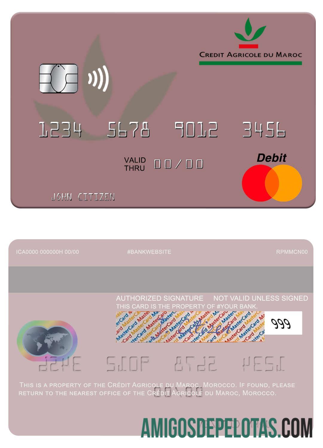 Morocco Crédit Agricole Du Maroc Mastercard real example